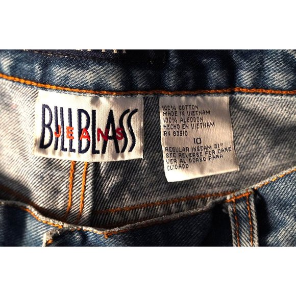 Bill Blass Jeans, High Waisted, Blue Denim, Mom Jeans, Tagged Size 10, Perfect F - Picture 10 of 10